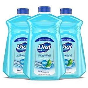 Dial Antibacterial Liquid Hand Soap Refill, Spring Water, 52 Fluid oz (Pack of 3)