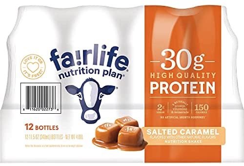 Fairlife Fair Life Nutrition Plan High Protein SALTED CRAMEL Shake, 12 Pack Of 11.5 F