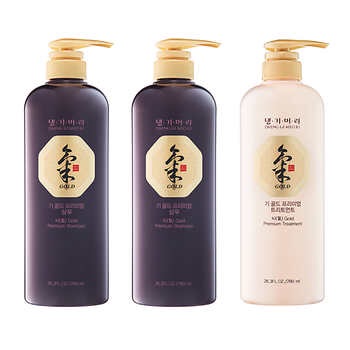 Daeng Gi Meo Ri Ki Gold Premium, 3-pack 韩国洗发水护发素套装三件套