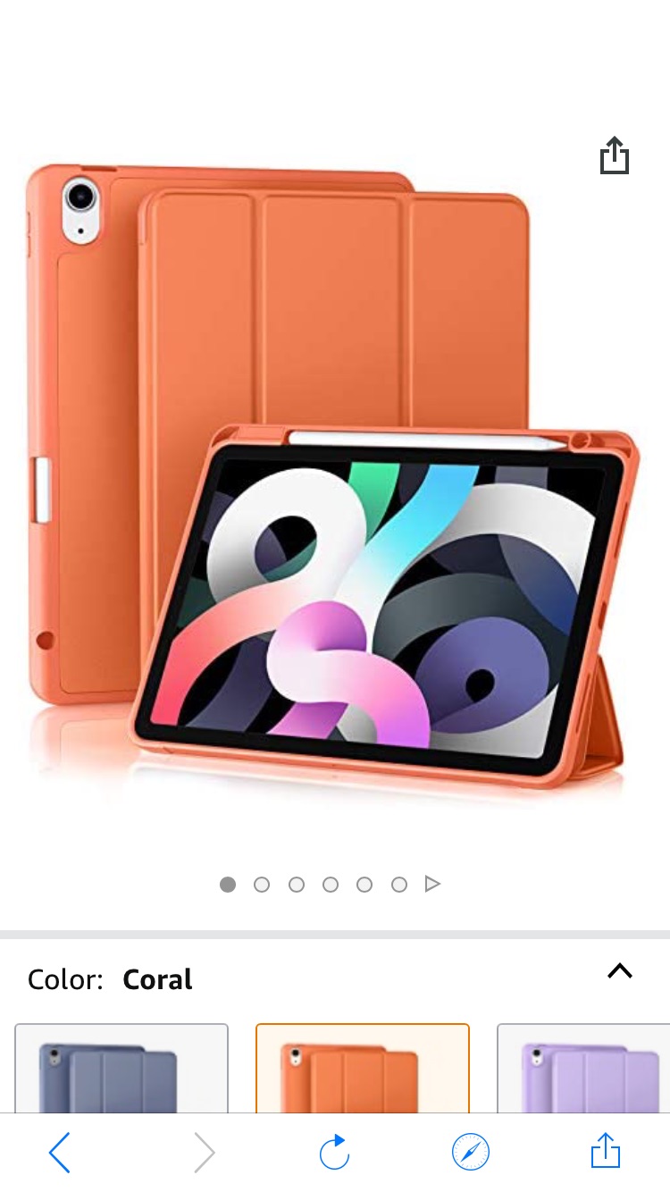 Amazon.com: Akkerds Case Compatible with iPad Air 4th Generation Case 2020 10.9 Inch [Pencil Holder/2nd Pencil Charging] [Auto Sleep/Wake],屏幕保护套