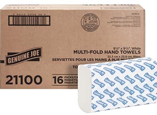 GJO21100 Multifold Towels, 9.5" x 9.10", pack of 16