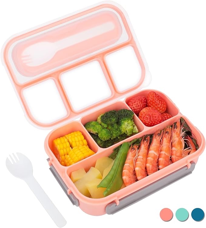 Bento Box,Bento Box Adult Lunch Box, Lunch Box Containers for Toddler/Kids/Adults, 1300ml-4 Compartments&Fork, Leak-Proof, Microwave/Dishwasher/Freezer Safe, Bpa-Free (Pink) : Amazon.ca: Home