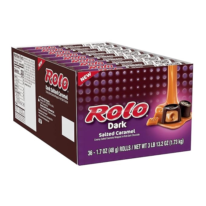 Amazon.com : ROLO Dark Chocolate Salted Caramel Candy Rolls, 1.7 oz (36 Count) : Grocery & Gourmet Food