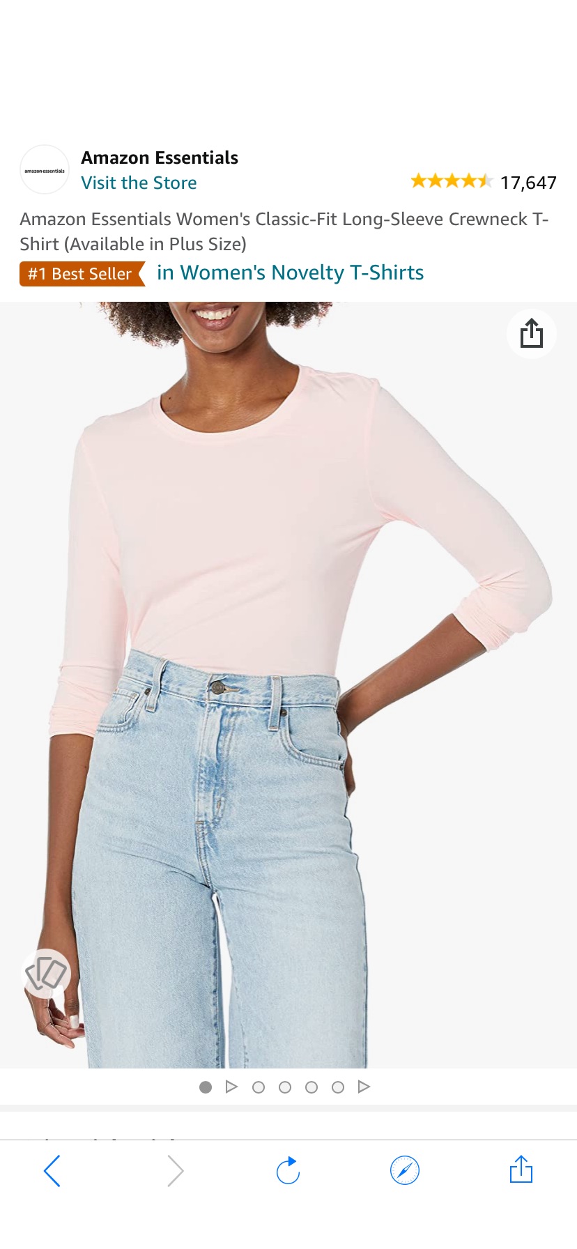 Amazon.com: Amazon Essentials Women's Classic-Fit Long-Sleeve Crewneck T-Shirt