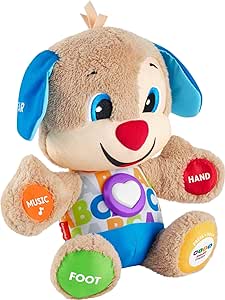 Amazon.com: Fisher-Price Laugh &amp; Learn Baby &amp; Toddler Toy Smart Stages Puppy with White Shirt, Interactive Plush Dog with Music and Lights for Ages 6+ Months : Everything Else