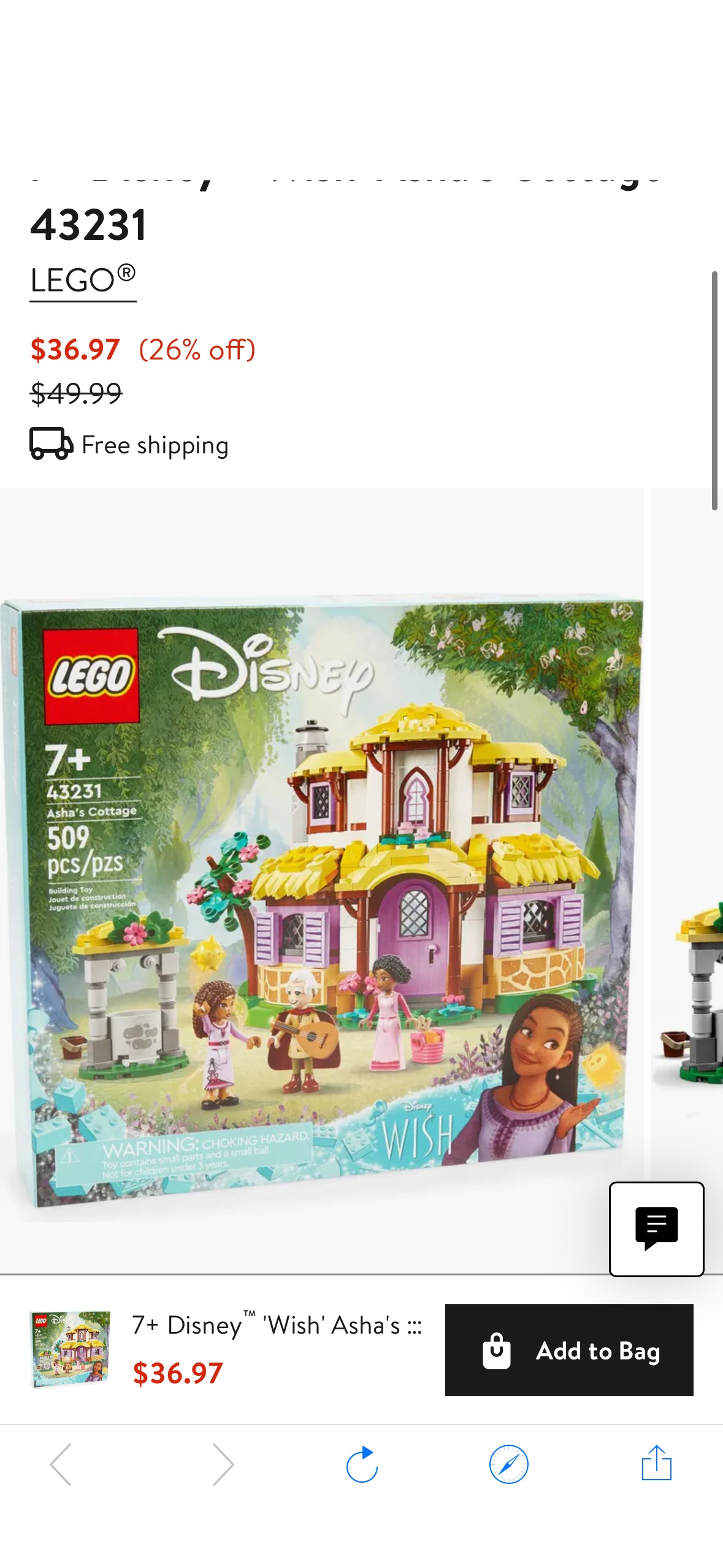 LEGO® 7+ Disney™ 'Wish' Asha's Cottage - 43231 | Nordstrom