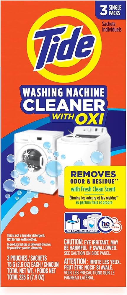 Tide Washing Machine Cleaner, Washer Machine Cleaner, Front & Top Loader Machines, 3 Count (Pack of 1) : Amazon.ca: Industrial & Scientific