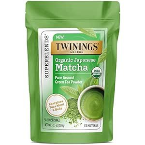 Twinings Organic Japanese Matcha, Pure Ground Green Tea Powder Culinary Grade, 3.53 Ouncessentials