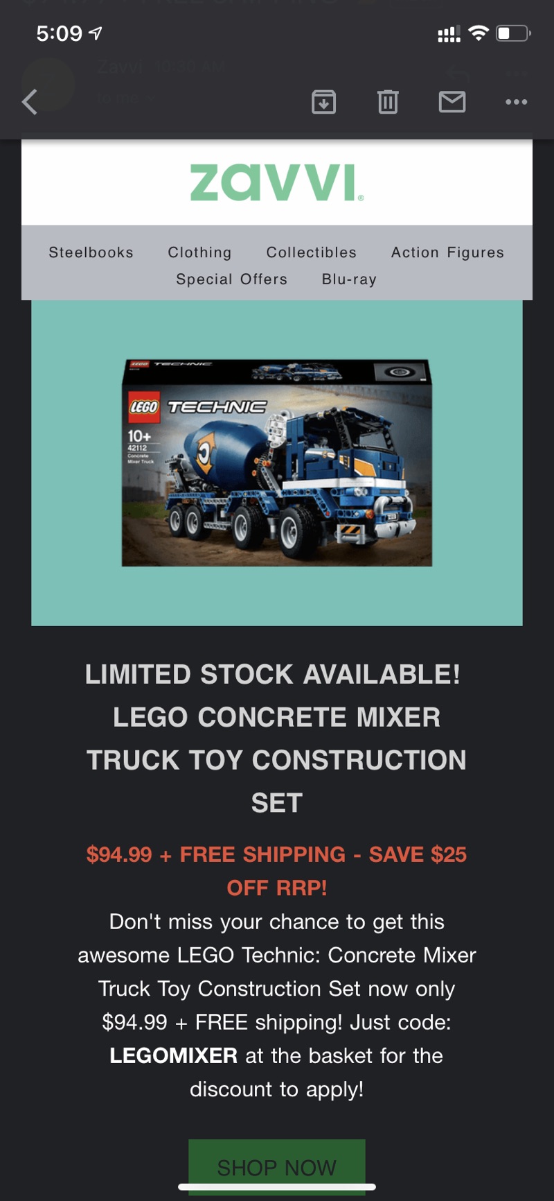 LEGO Technic: Concrete Mixer Truck Toy Construction Set (42112) 乐高科技组 混凝土搅拌车