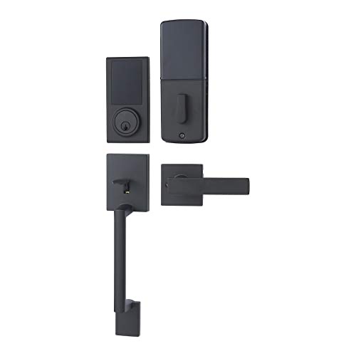 Amazon Basics Grade 3 Electronic Touchscreen Deadbolt Door Keypad Lock With Handleset, Matte Black, 133mm H Uppper x 294.5mmL lower B08J4K95KV