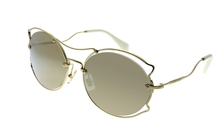 墨镜 Miu Miu Women's Irregular 57mm Sunglasses / Gilt