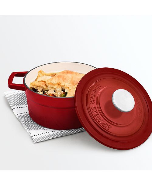 Martha Stewart Collection Enameled Cast Iron 2-Qt. Round Covered Dutch Oven, Created for Macy's & Reviews - Cookware - Kitchen - Macy's铸铁锅