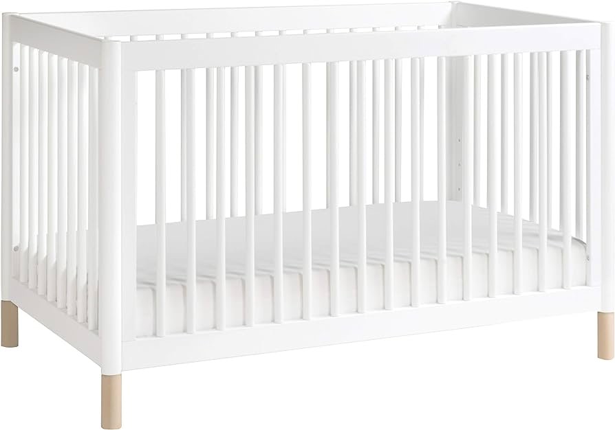 Amazon.com : Babyletto Gelato 4-in-1 Convertible Crib with Toddler Bed Conversion in White and Washed Natural, Greenguard Gold Certified : Baby