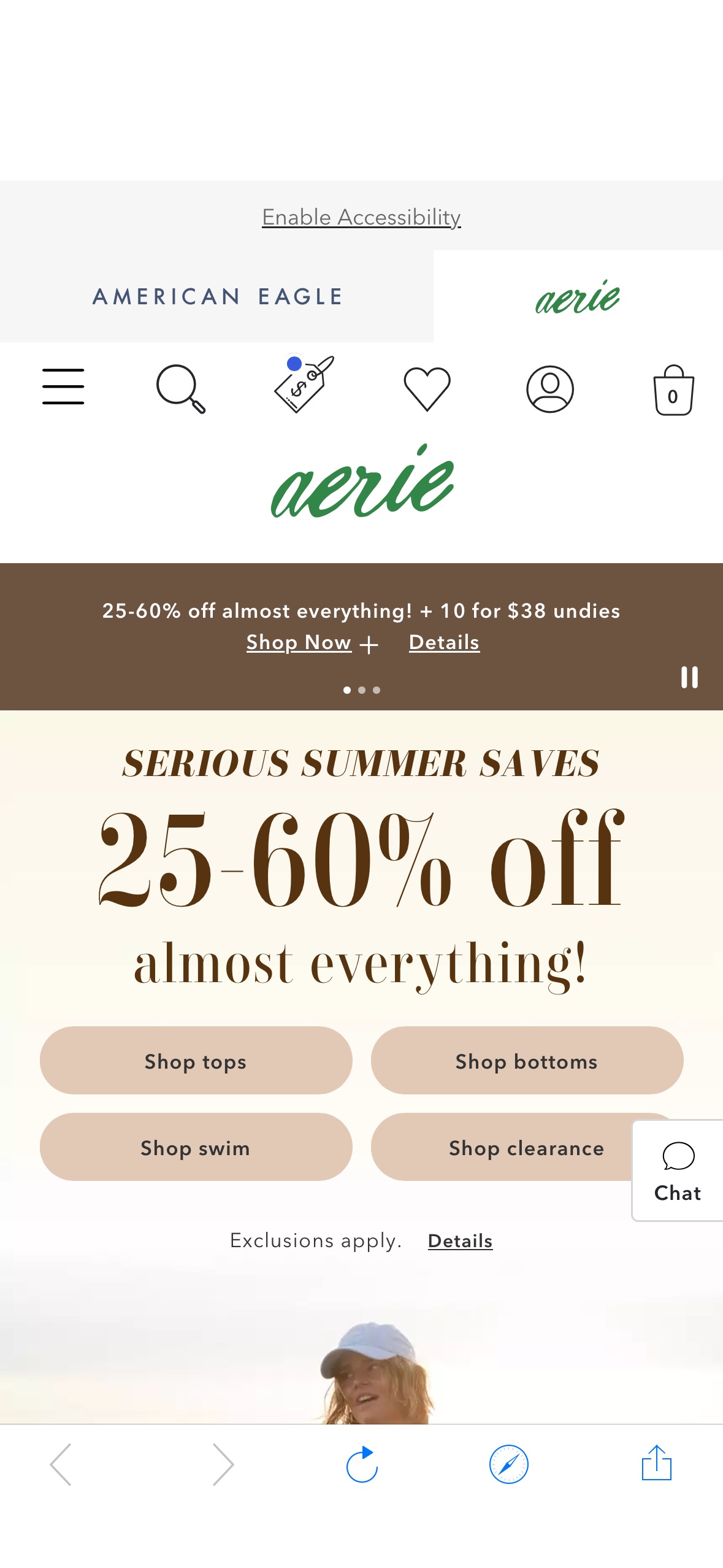Through May 2nd at 5:00 AM ET, head to Aerie to score 25%-60% off almost everything! You can also save up to 70% on clearance items! Save on tops, bottoms, swim and more