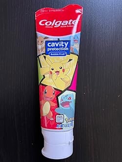 Amazon.com: Colgate Kids Cavity Protection Toothpaste, Pokemon Kids Toothpaste with Fluoride, Helps Fight Cavities, Safe for Ages 2+, Mild Bubble Fruit Flavor, Sugar Free, Kids Fluoride Toothpaste, 4.