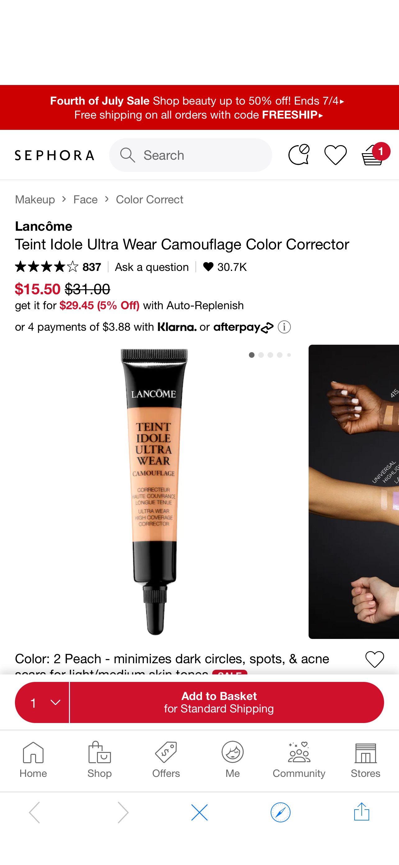 Teint Idole Ultra Wear Camouflage Color Corrector - Lancôme眼下遮瑕 | Sephora