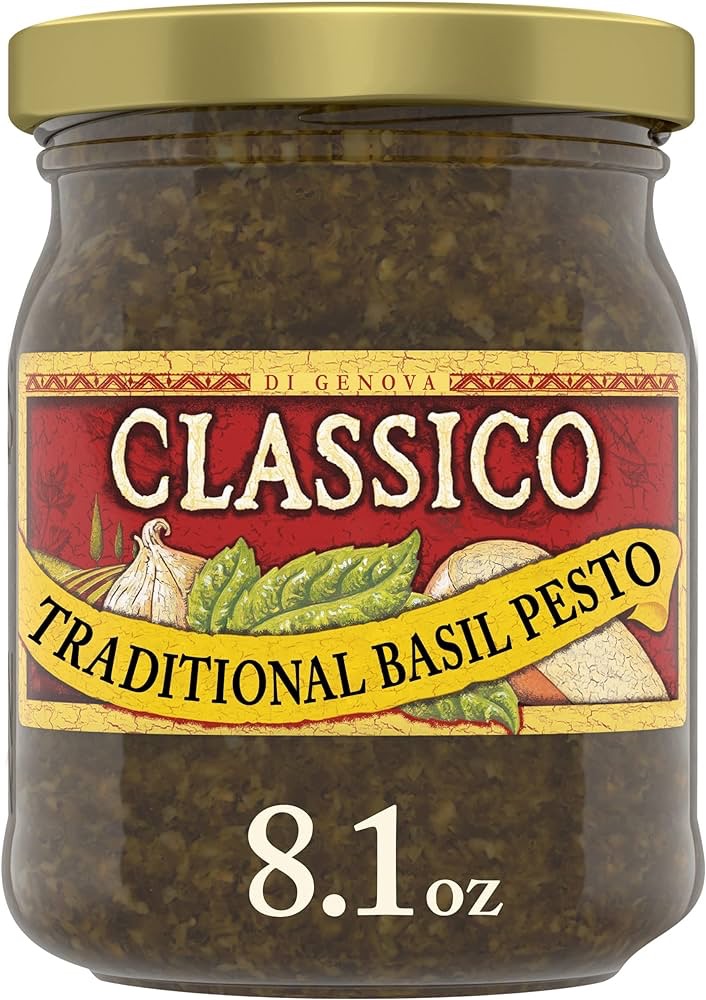 Amazon.com : Classico Signature Recipes Traditional Basil Pesto Sauce & Spread (8.1 oz Jar) : Grocery & Gourmet Food