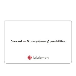 lululemon $100 电子礼卡