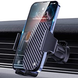 Diaclara Car Phone Holder Mount, [Military Sturdy, Firmly Grip & Never Slip] Universal Car Phone Mount, Metal Hook Clip Car Vent Phone Mount Compatible with All iPhone Samsung Android Smartphone