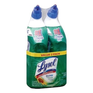 LYSOL Clean and Fresh 馬桶清洁剂 Cling Gel, ry Scent, 24oz, 2/Pack, 4PK/CT at Lowes.com