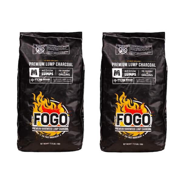 FOGO 17.6 lbs. Premium Wood Lump Charcoal (2-Pack) FB17-2 - The Home Depot