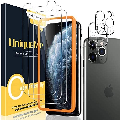Amazon.com: [2+3 Pack] 套装UniqueMe Camera Lens Protector and Screen Protector Compatible with iPhone 11 Pro Max 6.5