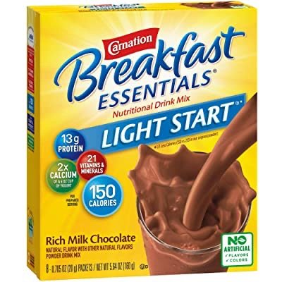 Carnation Breakfast Essentials Powder Drink Mix, Rich Milk Chocolate, 10 Count Box of 1.26 Ounce Packets (Pack of 6)