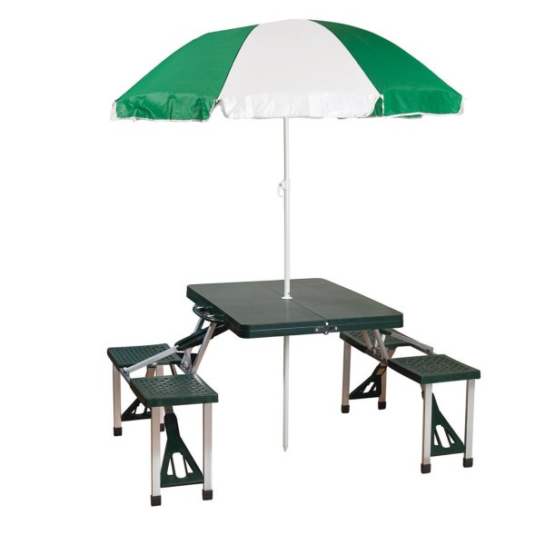 Stansport Folding Picnic Table with Umbrella