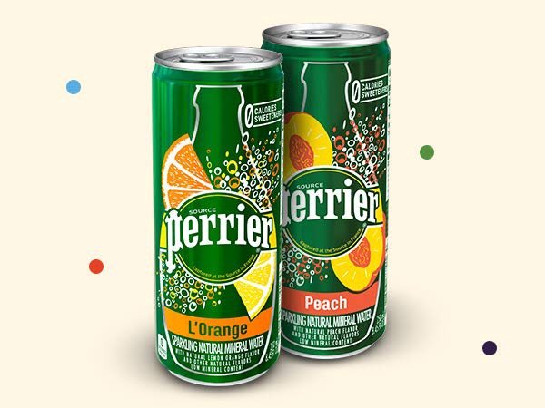 Perrier L'Orange Flavored Carbonated Mineral Water 8.45 fl oz. 30 count