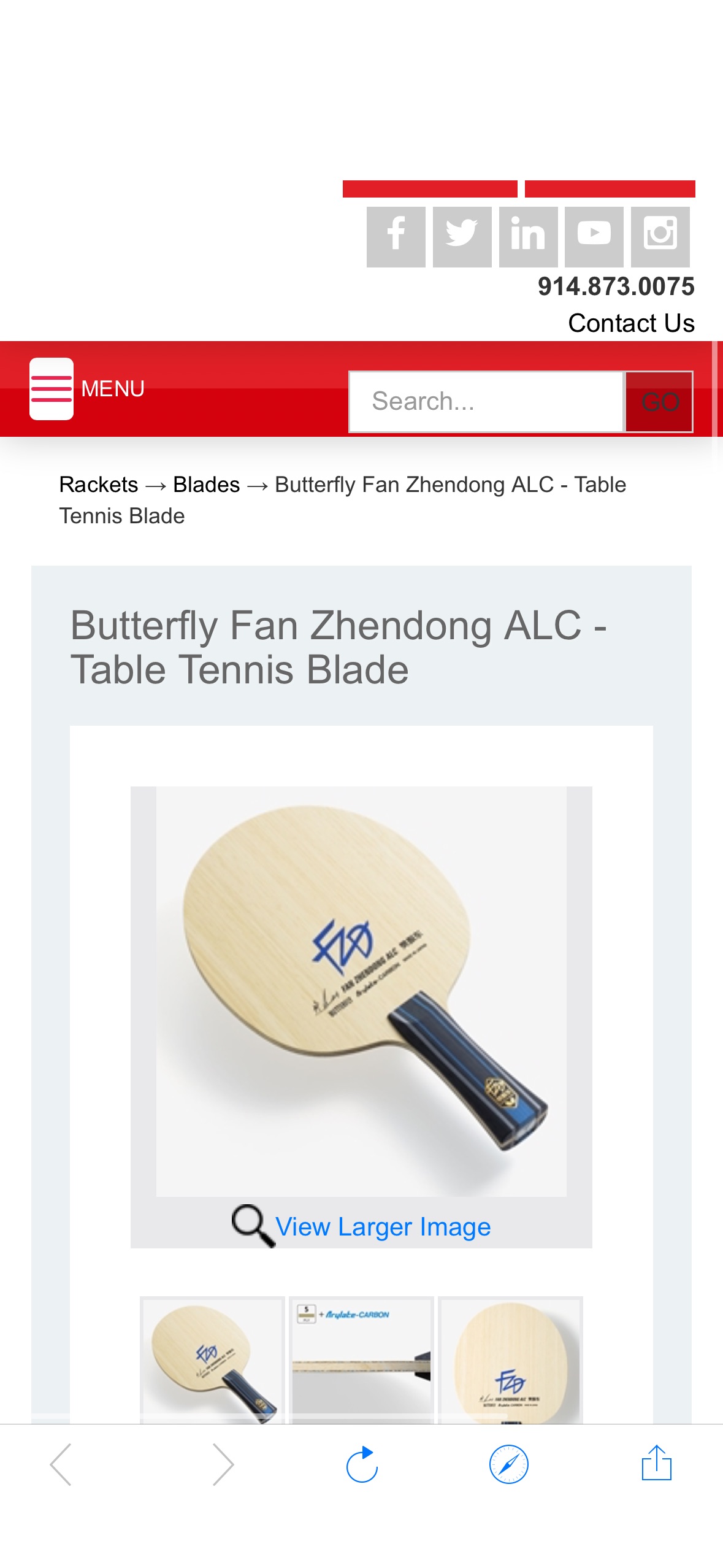 蝴蝶樊振东ALC 乒乓球拍 Butterfly Fan Zhendong ALC - Table Tennis Blade