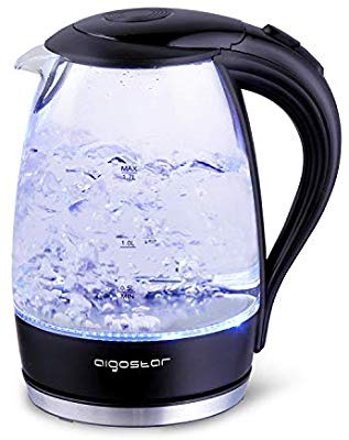 Amazon.com: Aigostar Adam - Electric Water Kettle 1.7L 57OZ Kitchen Kettle Pot for Tea Coffee with Blue Led: Kitchen & Dining热水壶