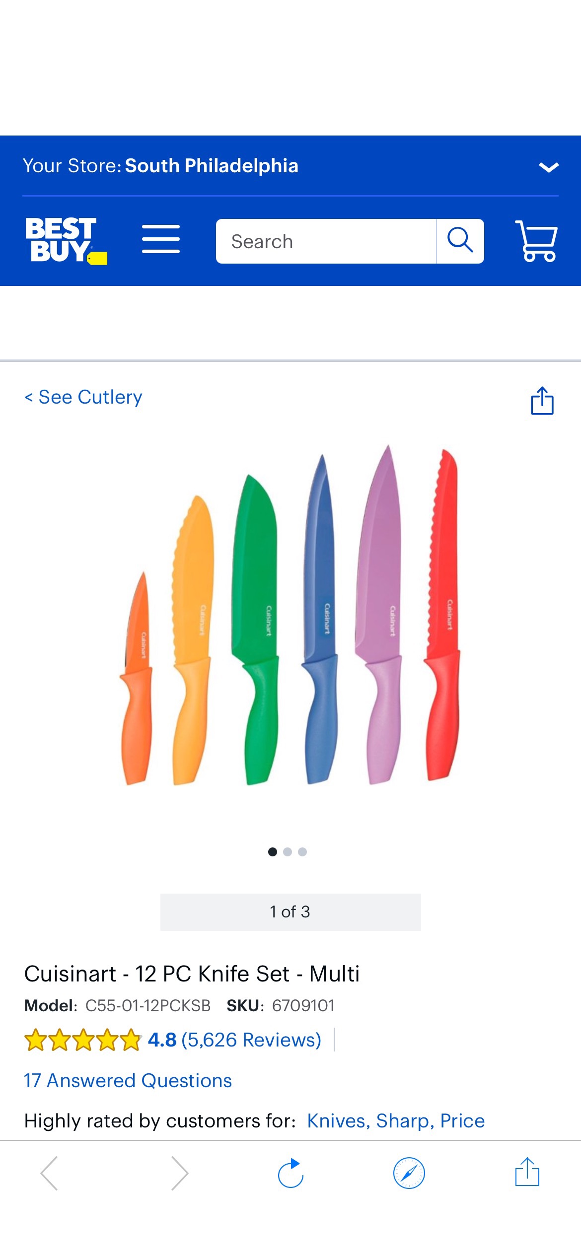 Cuisinart 12 PC Knife Set Multi C55-01-12PCKSB - Best Buy