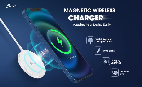 Fast Wireless Charger Compatible with Mag-Safe