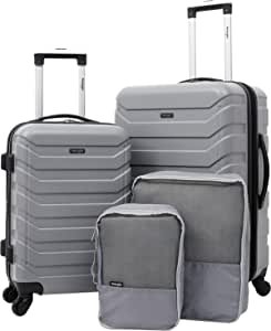 4 Piece Luggage and Packing Cubes Set