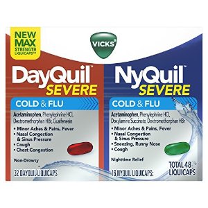 Vicks NyQuil and DayQuil 感冒药 分白天和晚上 共48粒