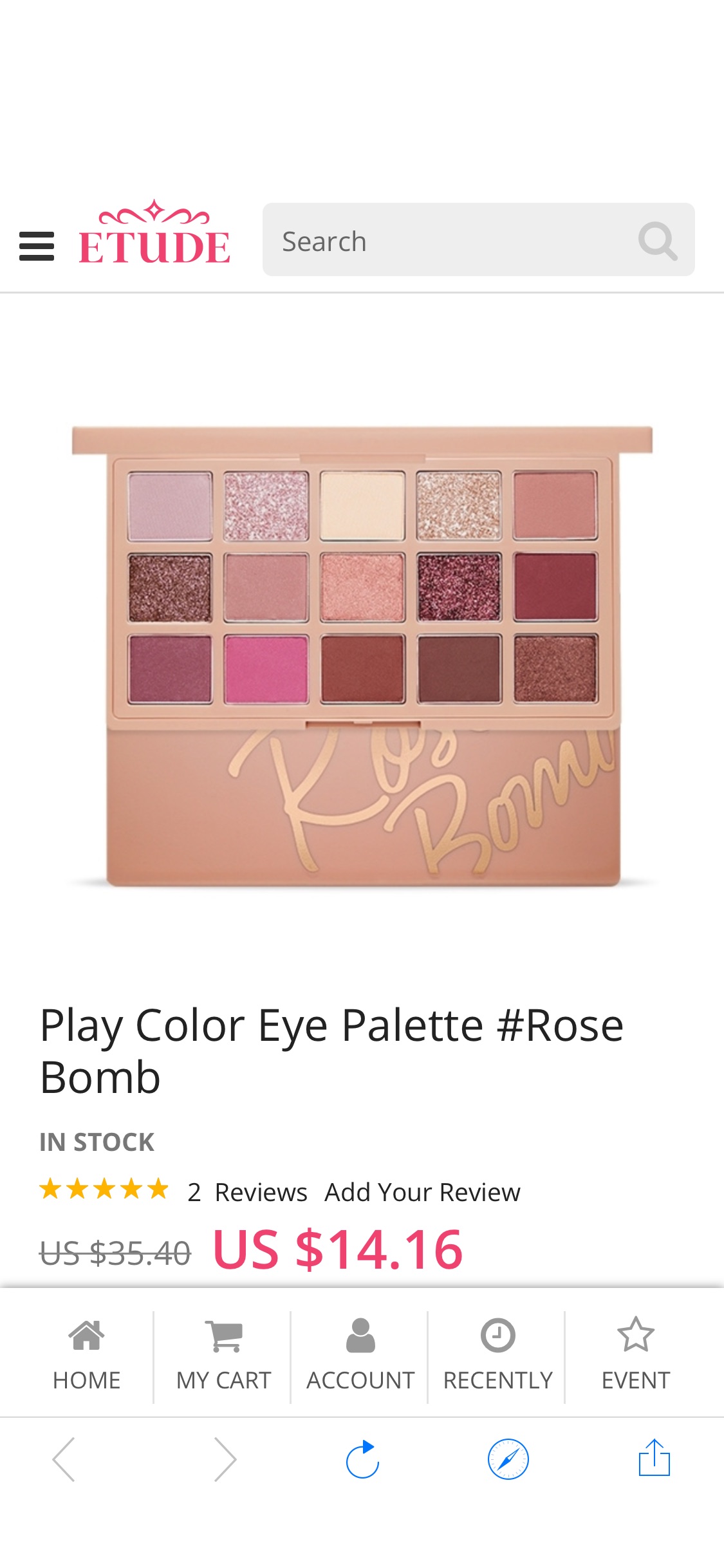 伊蒂之屋玫瑰眼影盘Play Color Eye Palette #Rose Bomb