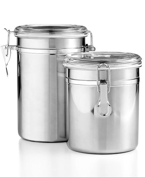 Martha Stewart Essentials Set of 2 Food Storage Canisters, Created for Macy's
