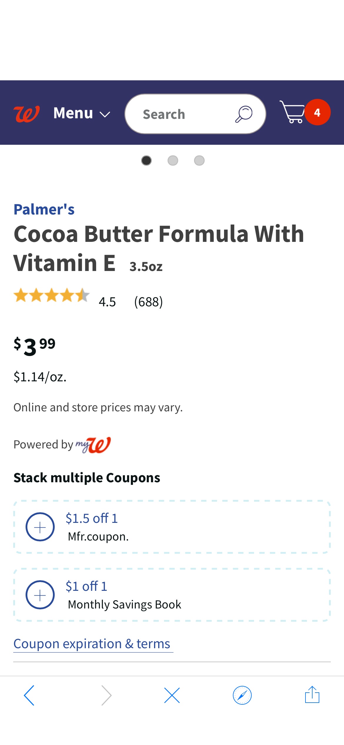 Palmer's Cocoa Butter Formula With Vitamin E | Walgreens