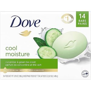 白菜价：Dove 黄瓜绿茶沐浴皂 14件装 部分用户享6折