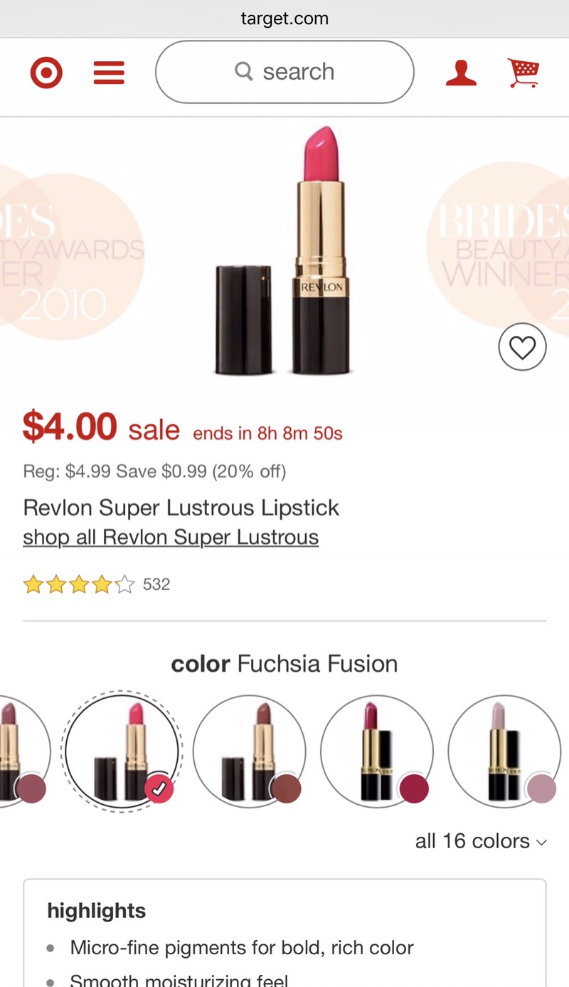 Revlon Super Lustrous Lipstick : Target