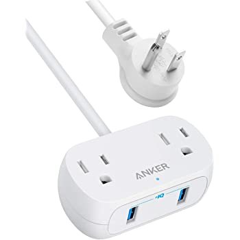 Power Strip with 2×Outlets & 2×USB