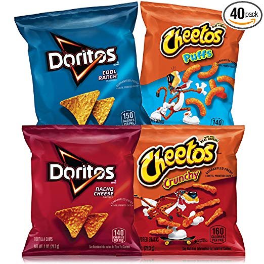 Frito-Lay Doritos & Cheetos Mix Variety Pack, 40 Count