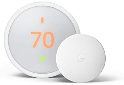 智能家居Google Nest Thermostat E - Smart Thermostat + Google Nest Temperature Sensor Bundle - White - - Amazon.com