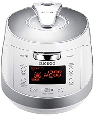 Amazon.com: CUCKOO CRP-HS0657FW | 6-Cup (Uncooked) Induction Heating Pressure Rice Cooker | 11 Menu Options, Stainless Steel Inner Pot, Made in Korea | White: Home & Kitchen