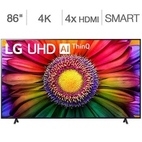 $949.99LG 86" UR8000 4K HDR Smart TV 2023 Model