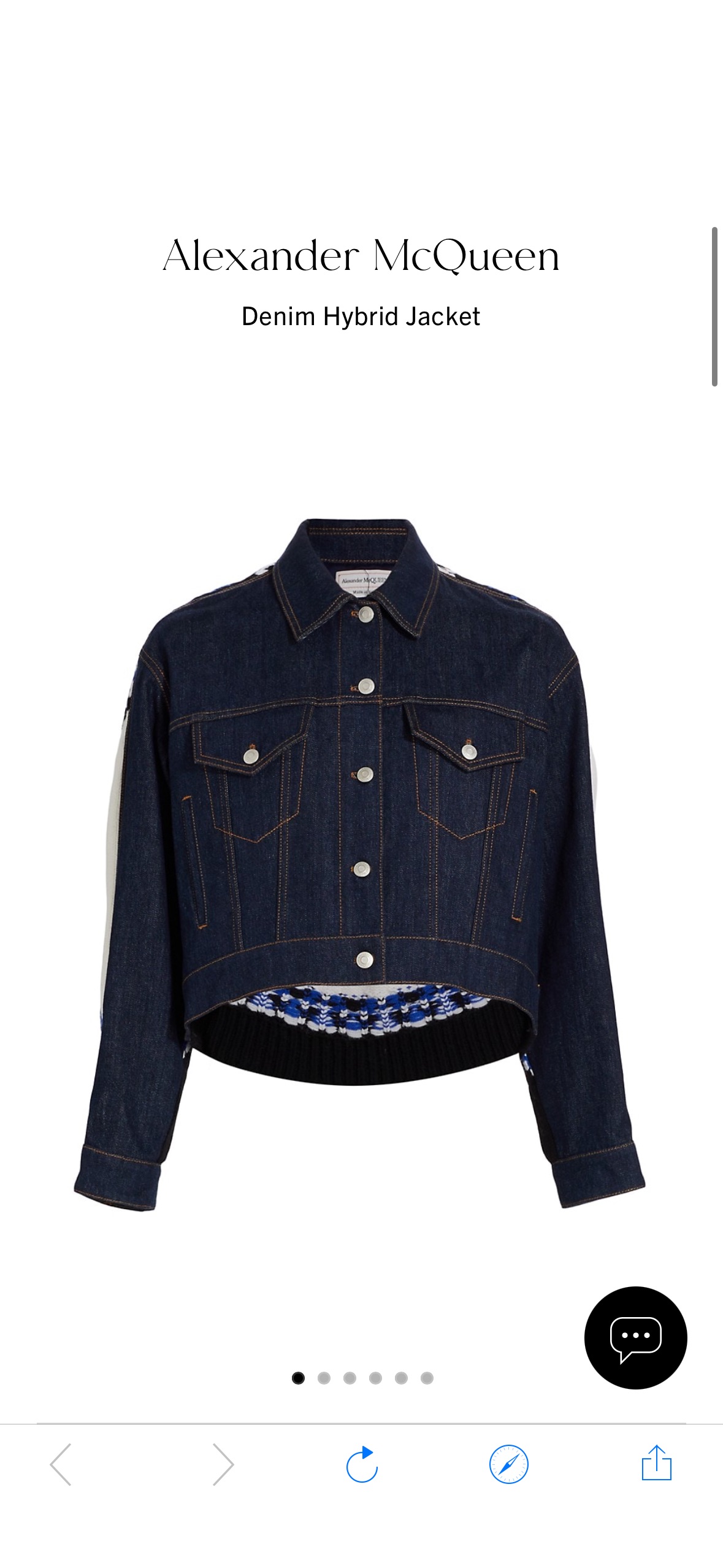 Shop Alexander McQueen Denim Hybrid Jacket | Saks Fifth Avenue