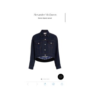$777 Shop Alexander McQueen Denim Hybrid Jacket | Saks Fifth Avenue