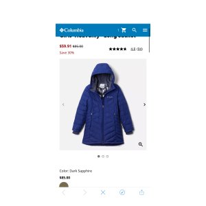 $59.51 Girls Heavenly™ Long Jacket | Columbia Sportswear