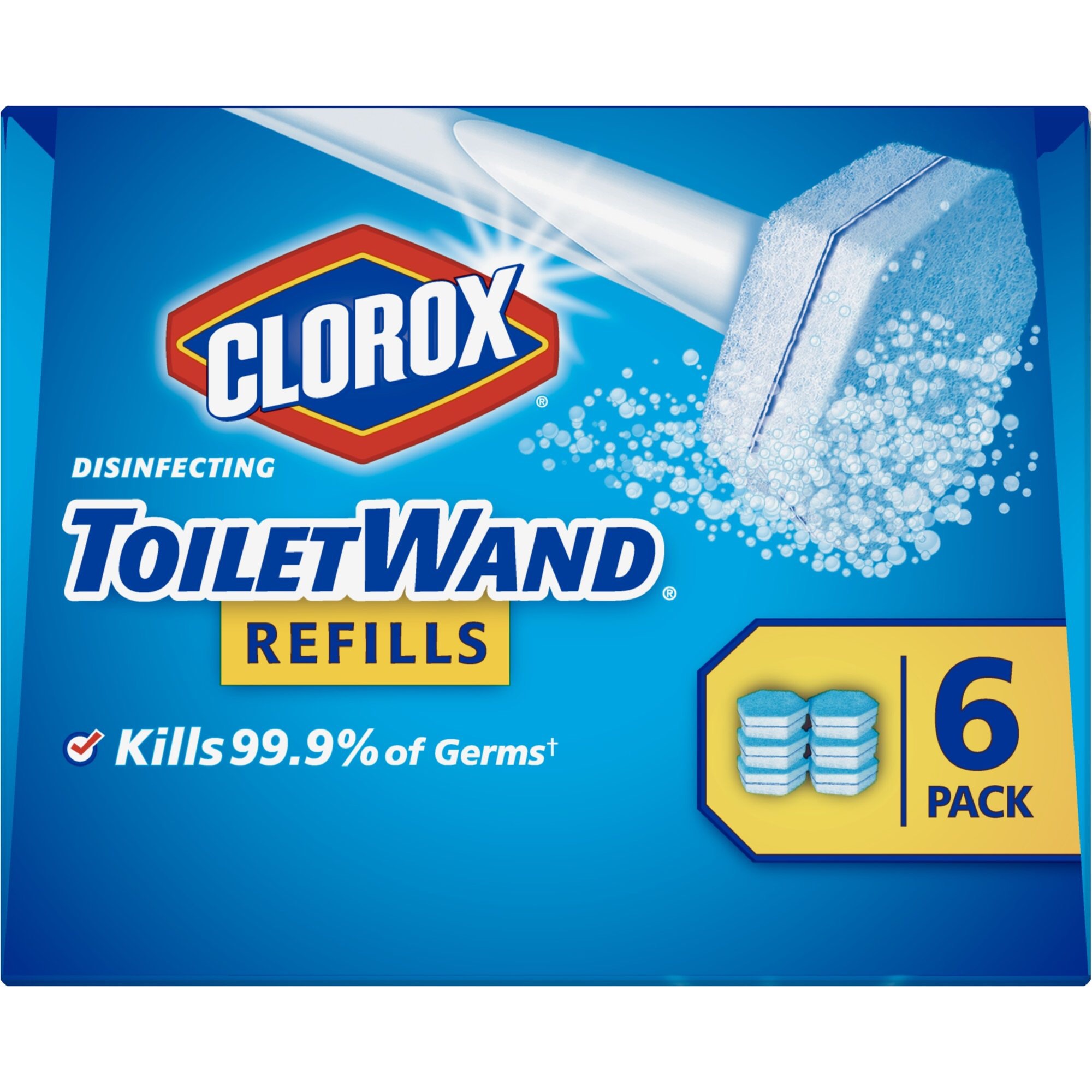 Clorox ToiletWand Disinfecting Refills, Disposable Wand Heads - 6 ct - Walmart.com - Walmart.com消毒杀菌洗厕所神器