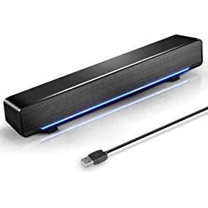 免费蓝牙音响Amazon.com: Marboo Soundbar, USB Powered Sound Bar Speakers for Computer Desktop Laptop PC, Black (USB) : Electronics